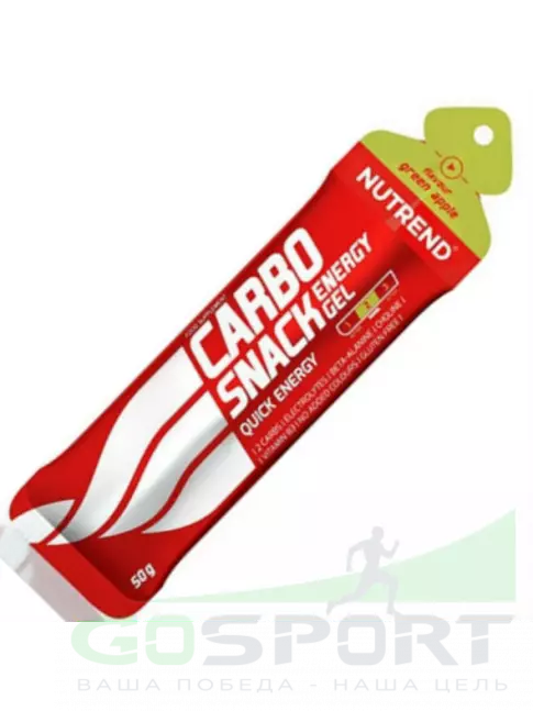 Энергетический гель питьевой NUTREND Carbosnack саше 50 г, Зеленое яблоко