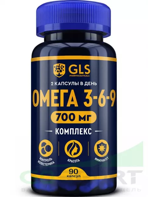 Омега-3 GLS pharmaceuticals Омега 3-6-9 700 мг 90 капсул Омега-3 GLS pharmaceuticals Омега 3-6-9 700 мг 90 капсул
