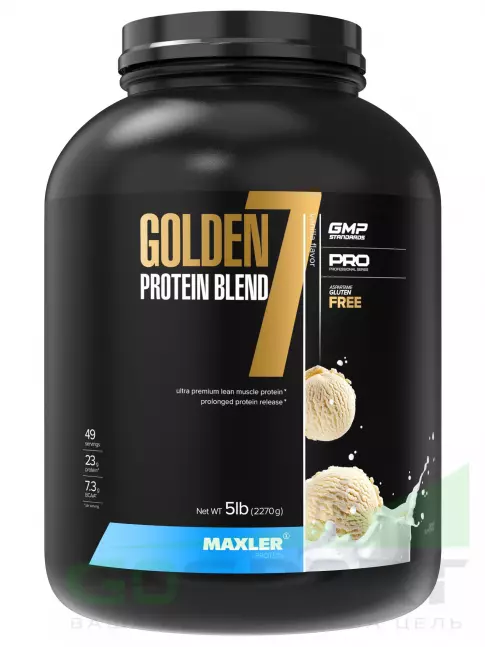 Комплексный протеин MAXLER Golden 7 Protein Blend 2270 г, Ваниль Комплексный протеин MAXLER Golden 7 Protein Blend 2270 г, Ваниль