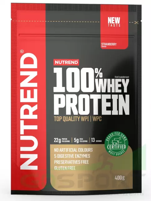 Сывороточный протеин NUTREND 100% Whey Protein 400 г, Клубника Сывороточный протеин NUTREND 100% Whey Protein 400 г, Клубника