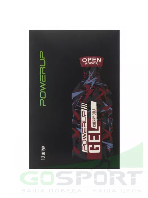 Энергетический гель питьевой Powerup Gel Энергетический 10 x 35 г, Вишневая кола Энергетический гель питьевой Powerup Gel Энергетический 10 x 35 г, Вишневая кола