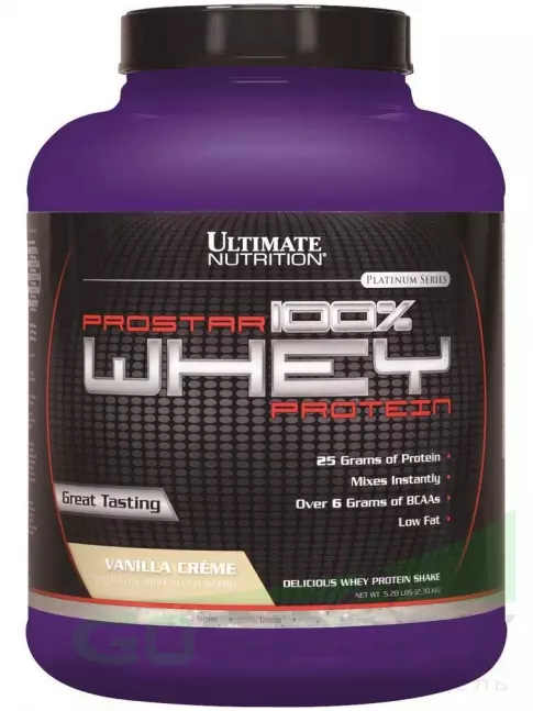 Сывороточный протеин Ultimate Nutrition Prostar Whey 2390 г, Ванильный крем Сывороточный протеин Ultimate Nutrition Prostar Whey 2390 г, Ванильный крем
