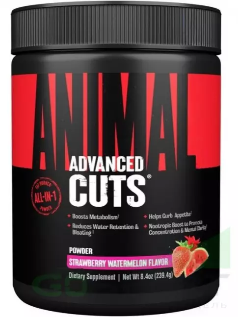 Термогеник UNIVERSAL NUTRITION Animal Cuts Powder 235 г, Клубника - арбуз Термогеник UNIVERSAL NUTRITION Animal Cuts Powder 235 г, Клубника - арбуз