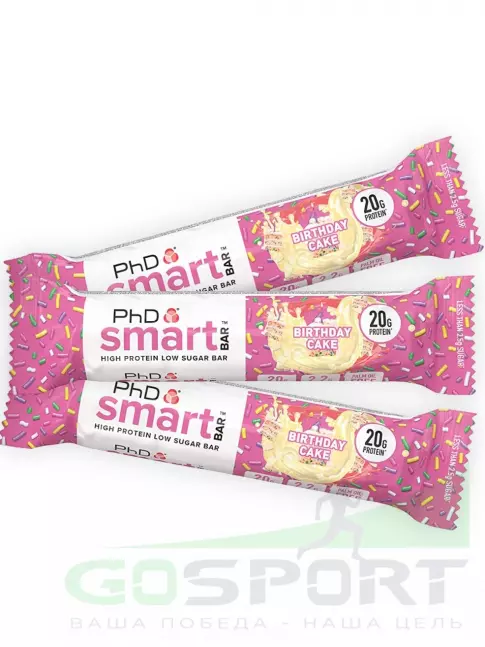 Протеиновый батончик PhD Nutrition Smart Bar 3 x 64 г, Праздничный торт Протеиновый батончик PhD Nutrition Smart Bar 3 x 64 г, Праздничный торт