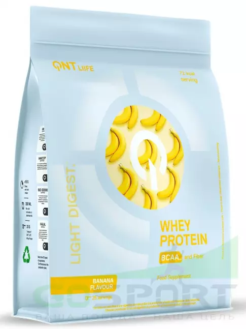 Комплексный протеин QNT Light Digest Whey Protein 500 г, Банан Комплексный протеин QNT Light Digest Whey Protein 500 г, Банан