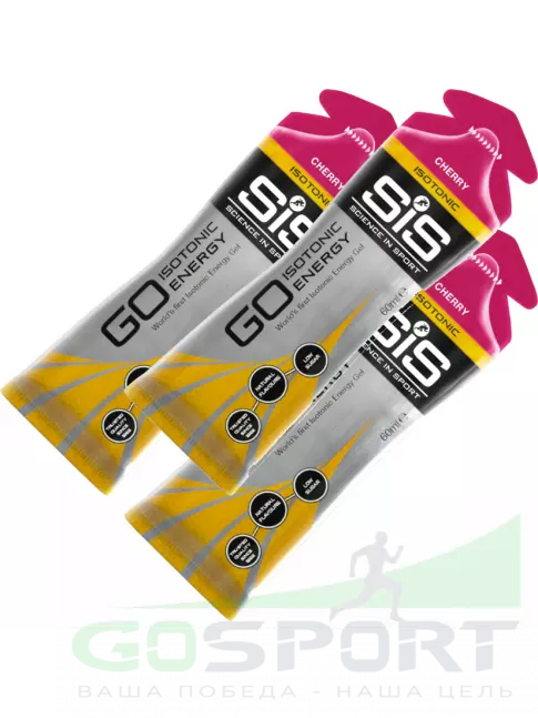Гель питьевой SCIENCE IN SPORT (SiS) GO Isotonic Energy Gels 3 x 60 мл, Вишня Гель питьевой SCIENCE IN SPORT (SiS) GO Isotonic Energy Gels 3 x 60 мл, Вишня