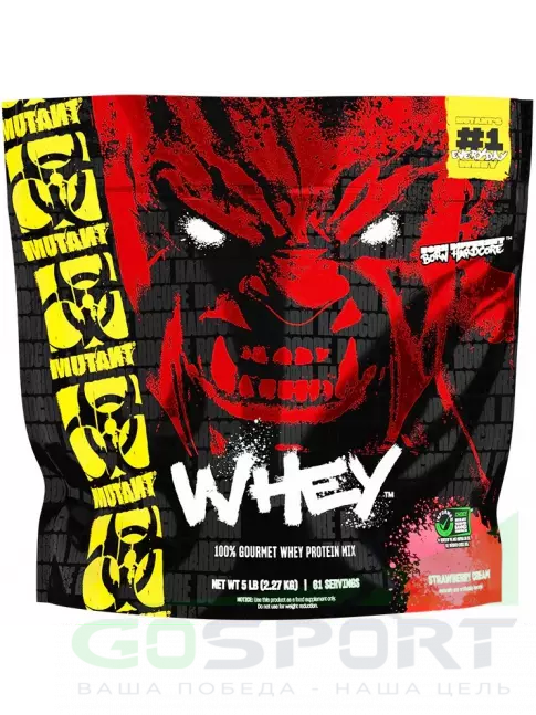 Сывороточный протеин Mutant Whey 2270 г, Клубничный крем