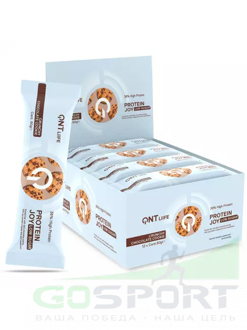 Протеиновый батончик QNT PROTEIN JOY BAR 12 x 60 г, Печенье с Кремом Протеиновый батончик QNT PROTEIN JOY BAR 12 x 60 г, Печенье с Кремом