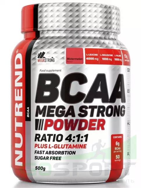 BCAA 4:1:1 NUTREND BCAA MEGA STRONG 4:1:1 500 г, Арбус BCAA 4:1:1 NUTREND BCAA MEGA STRONG 4:1:1 500 г, Арбус