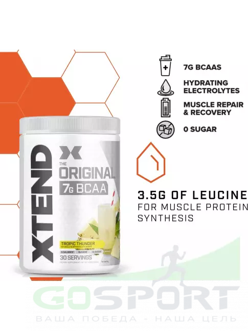 BCAA Xtend Xtend Original 2:1:1 375-432 г, Тропический гром BCAA Xtend Xtend Original 2:1:1 375-432 г, Тропический гром