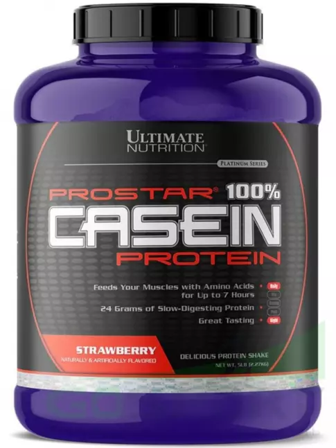 Казеиновый протеин Ultimate Nutrition PROSTAR 100% CASEIN 2270 г, Клубника