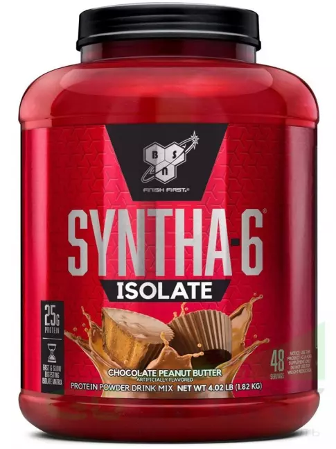 Изолят протеина BSN SYNTHA-6 ISOLATE 1820 г / 4.02 LB, Шоколадно - арахисовое масло