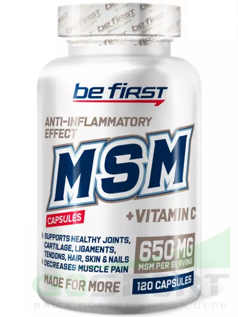 Комплекс хондропротекторов Be First MSM capsules (метилсульфонилметан / МСМ) 120 капсул Комплекс хондропротекторов Be First MSM capsules (метилсульфонилметан / МСМ) 120 капсул
