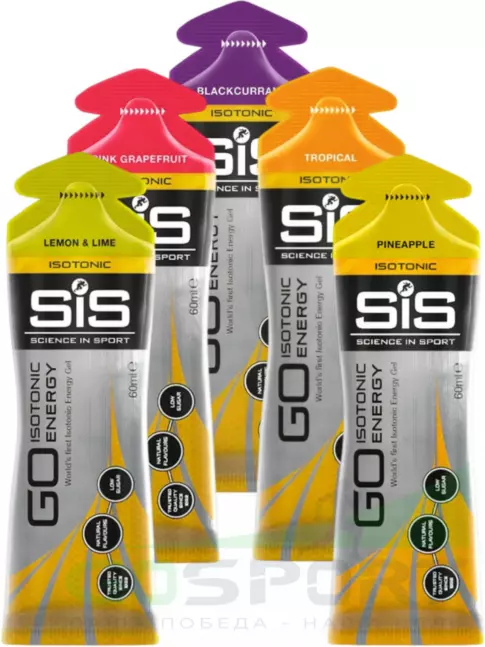 Гель питьевой SCIENCE IN SPORT (SiS) GO Isotonic Energy Gels 5 x 60 мл, Микс №17 Гель питьевой SCIENCE IN SPORT (SiS) GO Isotonic Energy Gels 5 x 60 мл, Микс №17
