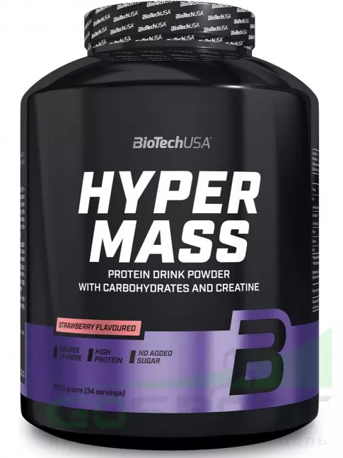 Гейнер BioTechUSA Hyper Mass 2270 г, Клубника