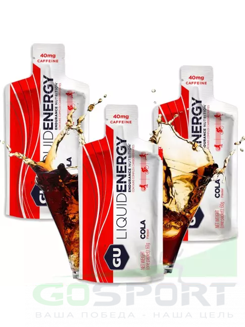 Гель питьевой GU Energy Labs GU Liquid Enegry Gel caffeine 3 саше x 60 g, Кола