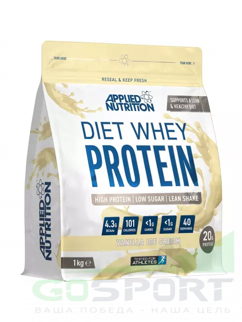 Сывороточный протеин APPLIED NUTRITION Diet Whey 1000 г, Ванильное мороженое Сывороточный протеин APPLIED NUTRITION Diet Whey 1000 г, Ванильное мороженое