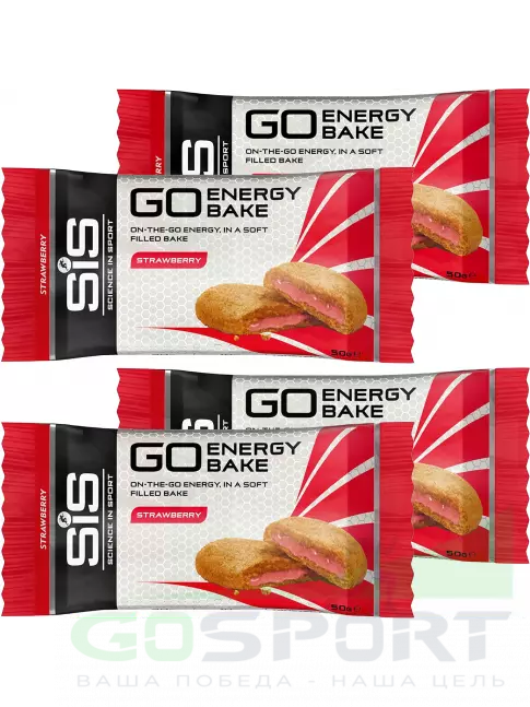 Энергетический батончик SCIENCE IN SPORT (SiS) GO Energy Bake 4 х 50 г, Клубника Энергетический батончик SCIENCE IN SPORT (SiS) GO Energy Bake 4 х 50 г, Клубника