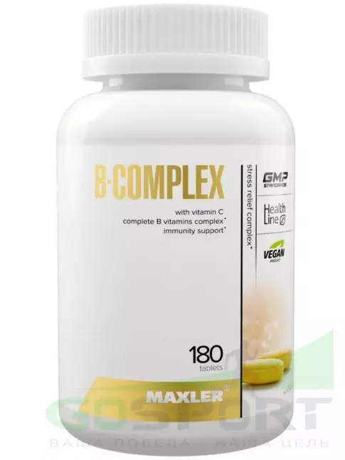 Витамины группы B MAXLER B-Complex 180 таблеток Витамины группы B MAXLER B-Complex 180 таблеток
