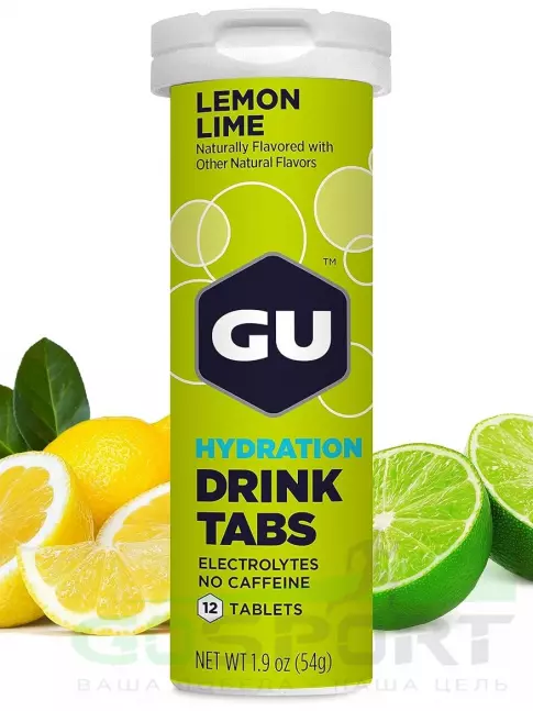 Изотоник GU Energy Labs GU HYDRATION DRINK TABS 3 x 12 таб, Лимон-Лайм Изотоник GU Energy Labs GU HYDRATION DRINK TABS 3 x 12 таб, Лимон-Лайм