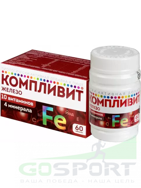Железо Компливит Железо 60 таблеток Железо Компливит Железо 60 таблеток