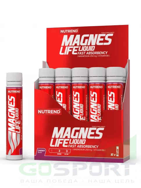 Магний NUTREND MagnesLife 10 х 25 мл, Вишня Магний NUTREND MagnesLife 10 х 25 мл, Вишня