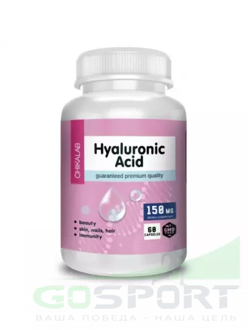 Гиалуроновая кислота Chikalab Hyaluronic Acid 60 капсул, Нейтральный Гиалуроновая кислота Chikalab Hyaluronic Acid 60 капсул, Нейтральный