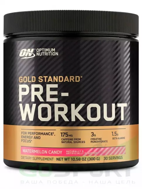 Предтреник в порошке Optimum Nutrition Gold Standard Pre-Workout 300 г, Арбуз Предтреник в порошке Optimum Nutrition Gold Standard Pre-Workout 300 г, Арбуз