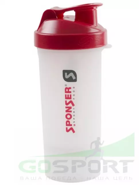 Шейкер 600 мл SPONSER Smart Shaker 600ml Белый с красной крышкой Шейкер 600 мл SPONSER Smart Shaker 600ml Белый с красной крышкой