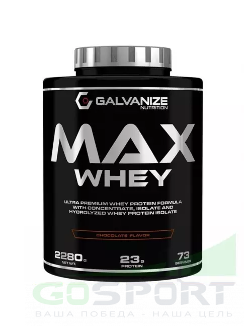 Сывороточный протеин Galvanize Nutrition Max Whey 2280 г, Банановый крем Сывороточный протеин Galvanize Nutrition Max Whey 2280 г, Банановый крем