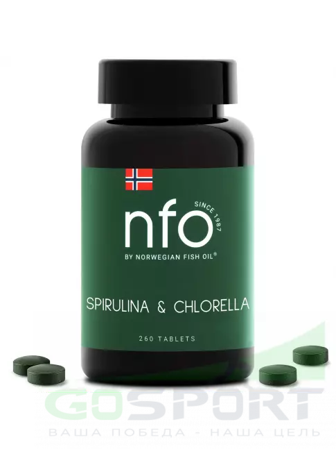 Антиоксиданты NFO Spirulina & Chlorella 260 таблеток Антиоксиданты NFO Spirulina & Chlorella 260 таблеток