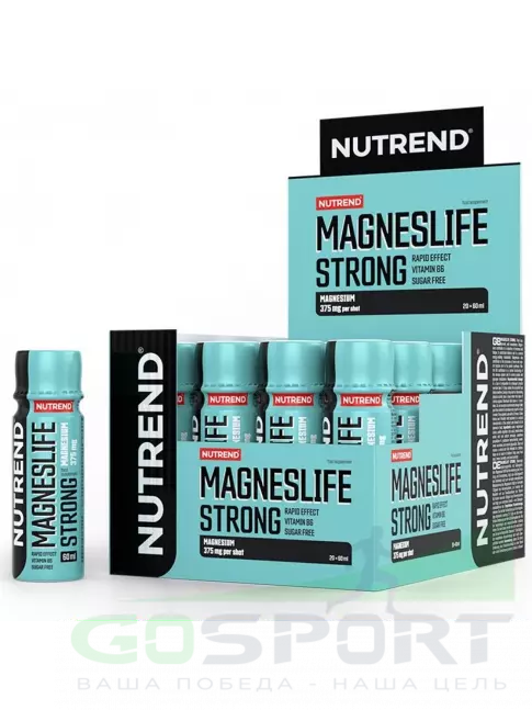 Магний NUTREND MagnesLife Strong 20 х 60 мл, Нейтральный Магний NUTREND MagnesLife Strong 20 х 60 мл, Нейтральный