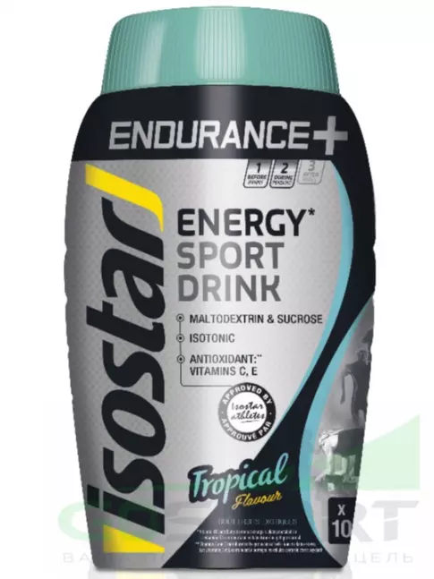 Изотоник Isostar Energy Sport Drink (Endurance+) 790 г, Тропические фрукты Изотоник Isostar Energy Sport Drink (Endurance+) 790 г, Тропические фрукты