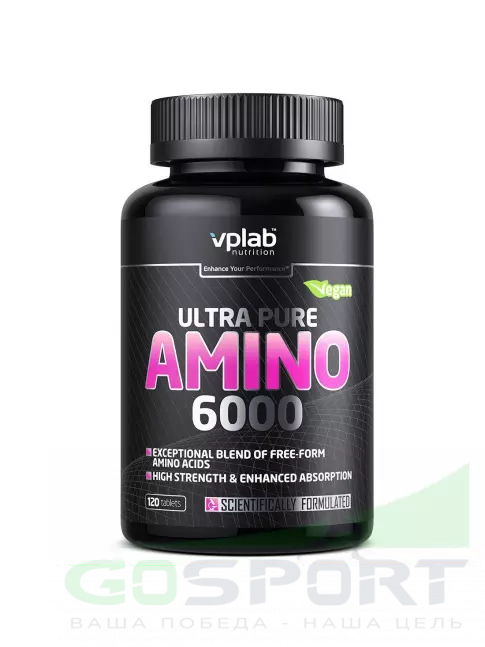 Аминокислоты VP Laboratory Ultra Pure Amino 6000 120 таблеток Аминокислоты VP Laboratory Ultra Pure Amino 6000 120 таблеток