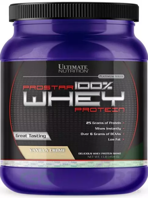 Сывороточный протеин Ultimate Nutrition Prostar Whey 454 г, Ванильный крем Сывороточный протеин Ultimate Nutrition Prostar Whey 454 г, Ванильный крем