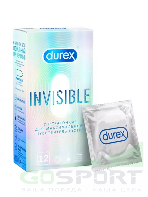 Презервативы Durex Invisible (ультратонкие) 12 шт Презервативы Durex Invisible (ультратонкие) 12 шт