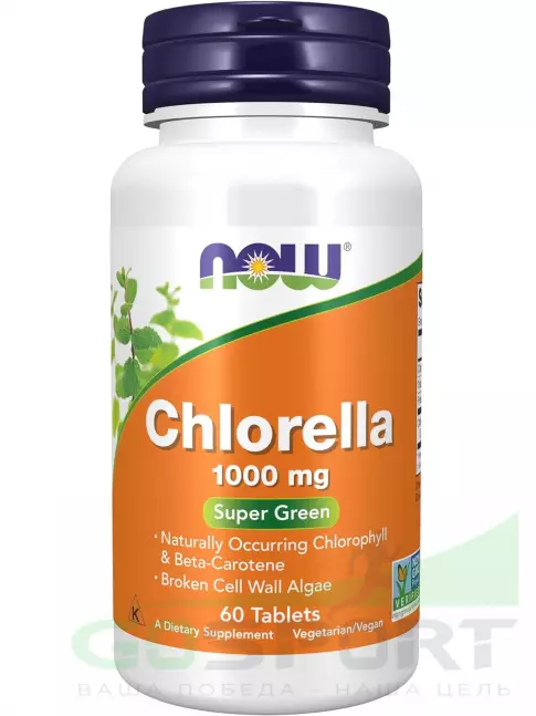 Антиоксиданты NOW Foods Chlorella 1000 mg 60 таблеток Антиоксиданты NOW Foods Chlorella 1000 mg 60 таблеток