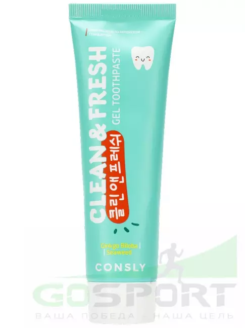 Зубные пасты и ополаскиватели CONSLY Clean&Fresh Gingko Biloba & Seaweed Gel Toothpaste 105 г Зубные пасты и ополаскиватели CONSLY Clean&Fresh Gingko Biloba & Seaweed Gel Toothpaste 105 г
