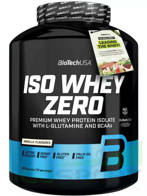 Изолят протеина BioTechUSA Iso Whey Zero 1816 г, Ваниль Изолят протеина BioTechUSA Iso Whey Zero 1816 г, Ваниль