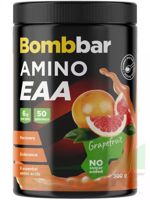 Аминокислоты BombBar Amino EAA 300 г, Розовый грейпфрут Аминокислоты BombBar Amino EAA 300 г, Розовый грейпфрут