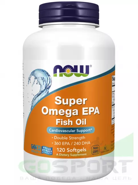 Омега-3 NOW Foods Super Omega EPA 120 гелевые капсулы Омега-3 NOW Foods Super Omega EPA 120 гелевые капсулы
