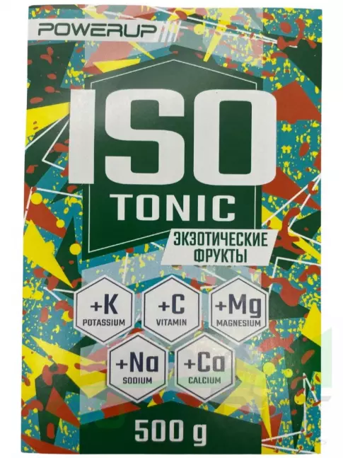 Изотоник Powerup Изотоник 500 г, экзотические фрукты Изотоник Powerup Изотоник 500 г, экзотические фрукты