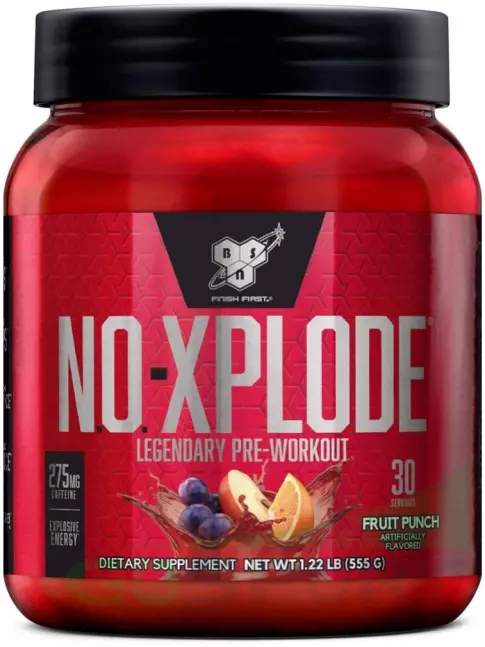Предтреник в порошке BSN NO-XPLODE 3.0 New 555 г, Фруктовый пунш Предтреник в порошке BSN NO-XPLODE 3.0 New 555 г, Фруктовый пунш