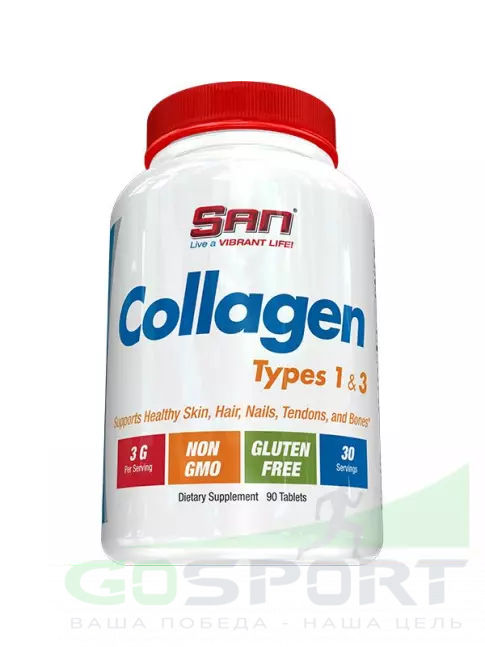 Коллаген 1,2,3 тип SAN Collagen Types 1 & 3 90 таблеток Коллаген 1,2,3 тип SAN Collagen Types 1 & 3 90 таблеток