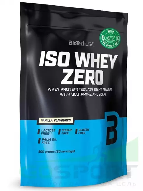 Изолят протеина BioTechUSA Iso Whey Zero 500 г, Ваниль Изолят протеина BioTechUSA Iso Whey Zero 500 г, Ваниль