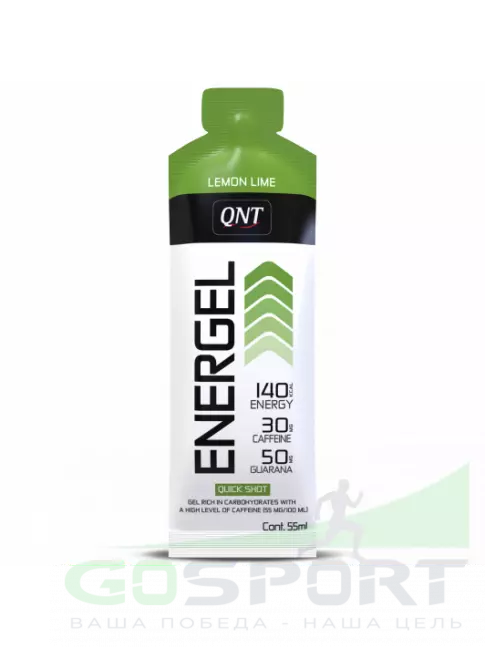 Гель питьевой QNT ENERGY GEL 30mg caffeine 3 x 55 мл, Лимон-Лайм Гель питьевой QNT ENERGY GEL 30mg caffeine 3 x 55 мл, Лимон-Лайм
