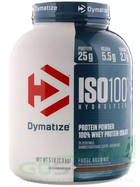 Изолят протеина Dymatize ISO100 Hydrolyzed 2300 г, Шоколадный Брауни Изолят протеина Dymatize ISO100 Hydrolyzed 2300 г, Шоколадный Брауни