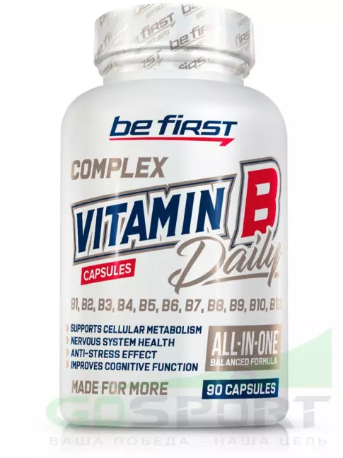 Витамины группы B Be First VITAMIN B-COMPLEX DAILY 90 капсул Витамины группы B Be First VITAMIN B-COMPLEX DAILY 90 капсул