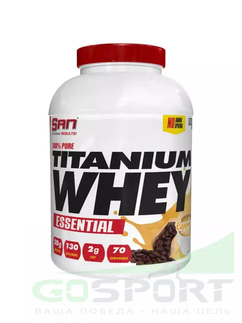Сывороточный протеин SAN 100% Pure Titanium Whey 2240 г, Капучино со сливками Сывороточный протеин SAN 100% Pure Titanium Whey 2240 г, Капучино со сливками