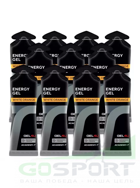 Гель питьевой GEL4U Energy GEL 11 x 60 г, Апельсин